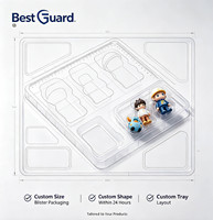 Bandeja de Plástico Transparente PP PET Personalizada para Embalaje de Juguetes, Figuras de Acción, Muñecas, Modelos de Coches, Inserto Termoformado al Vacío de Tamaño Personalizado, Reciclable