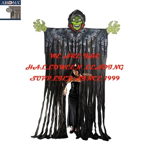 Décoration d'Halloween : Rideau de Porte de 3,6 m Multicolore pour Intérieur, avec Fantômes, Citrouilles, Diables, Sorcières, Vampires – Idéal pour Maison Hantée, Jardin et Cour - Product Image 3