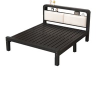 Meubles de chambre à coucher, design simple et moderne, prix de gros, lits en métal double, cadre en acier inoxydable, taille king