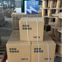 Câble Réseau LAN UTP Extérieur 305m Cat 5E Cat 6 Cat6 Haute Vitesse en Cuivre Massif ou Cuivre Dégazé
