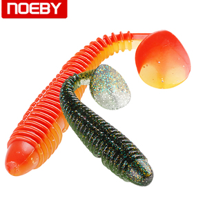 Noeby OEM ODM Attraper du poisson <span class=keywords><strong>Pecher</strong></span> 12cm13g 5 pouces appât de queue de pagaie en caoutchouc souple pour la pêche - Product Image 1