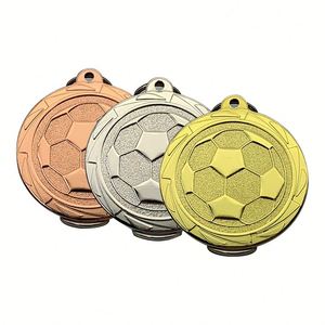 Medallas y Trofeos Deportivos Personalizados de Fútbol, Atletismo, Taekwondo, en Metal Dorado con Cinta, en Oferta - Product Image 1
