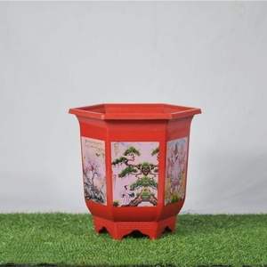 Pot de fleurs hexagonal de grande capacité avec trous de drainage, provenant d'un fournisseur vietnamien, vente en gros - Product Image 1