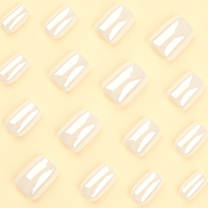 เล็บปลอมอะคริลิคแบบกดติด 24 ชิ้น ลายเล็บสั้นสีชมพูสไตล์ฝรั่งเศส รุ่น 3246 - Product Image 5