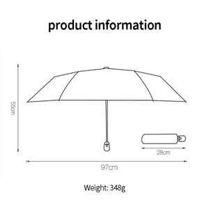 High Quality 3-Fold Pongee Windproof UV Resistant Advertising <b>Umbrella</b> Easy-Carry Fully-Automatic Business Gifts OEM ODM Design - Product Image 2