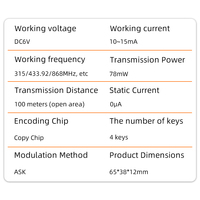 Control Remoto Inalámbrico Universal KONST 433/315MHz, Clon de Control Remoto de Frecuencia 433 para Abridor de Puerta de Garaje con Código Variable