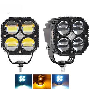 ไฟสปอร์ตไลท์ LED หน้ารถมอเตอร์ไซค์ ขนาด 3 นิ้ว 4 เลนส์ ของใหม่ 40W 4500LM ไฟทำงาน สีขาว สีเหลือง 12V-24V สำหรับรถยนต์ทุกชนิด รถขับเคลื่อน 4 ล้อ รถออฟโรด - Product Image 1