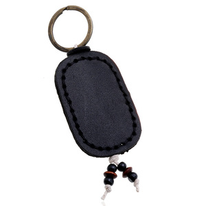 Porte-clés en cuir de <span class=keywords><strong>vachette</strong></span> vintage cousu à la main <span class=keywords><strong>Double</strong></span> pendentif Simple personnalité porte-clés léger pour hommes femmes sacs grande clé - Product Image 4