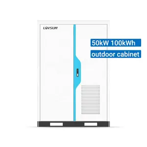 100kwh 200kwh 500kwh 1mwh LiFePO4 Bess Energy Storage Battery Cabinet With 50kw 100kw PCS For Outdoor Use