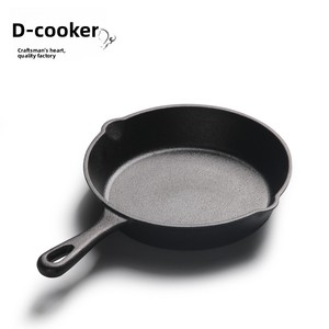 Poêle <span class=keywords><strong>en</strong></span> <span class=keywords><strong>fonte</strong></span>, petite poêle à frire, poêle à fond <span class=keywords><strong>plat</strong></span>, poêle traditionnelle pour la maison, grande poêle à œufs <span class=keywords><strong>en</strong></span> fer, compatible induction, non revêtue - Product Image 3