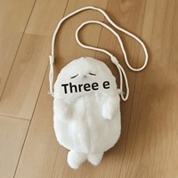 Nouveau Sac à Bandoulière en Peluche Motif Phoque de Dessin Animé Mignon, Sac à Main Croisé avec Chaîne pour Fille, Pochette à Monnaie et Clés en Polyester avec Fermeture Éclair