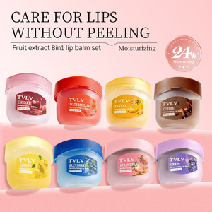 Makeup Foundation Cosmetic Chapstick Moisturizing Fruit Flavor Vegan <b>Lip</b> Balm Set for <b>Lips</b> Care - Product Image 4