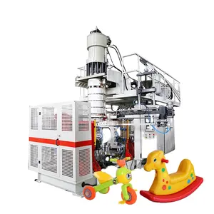 儿童玩具吹瓶机价格罗基摇马挤压吹制成型制造设备生产线塑料小孩12