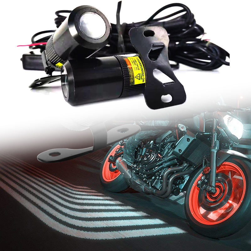 American Eagle Projection LED Wings Lights - Motorcycle & Car Underglow Kit, Projects 5-ft Wing On Road, Red, 12V