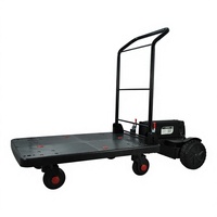 Chariot à plateforme électrique silencieux en plastique PLA300-DX-EB, chariot à main robuste pour entrepôt, table roulante PLA300-DX-EB
