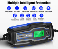Chargeur de batterie automatique ATEM POWER 4A 6V/12V SLA AGM pour voiture et camion, AC vers DC