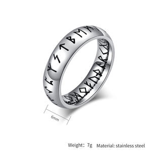 Anillos Vikingos Nórdicos Vintage <span class=keywords><strong>para</strong></span> Hombre, Anillos de Acero Inoxidable <span class=keywords><strong>para</strong></span> Hombre y Mujer, Regalo con Runas Vikingas, Anillo de Regalo <span class=keywords><strong>para</strong></span> Él - Product Image 6