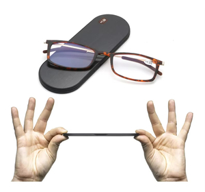 Lunettes de lecture optiques à monture fine Readsun, anti-lumière bleue, verres grossissants 0,25 2,50, lentilles blanches, lunettes de lecture flexibles avec étui - Product Image 2