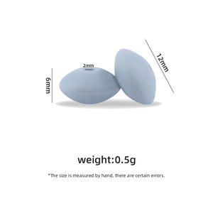 <strong>Wholesale</strong> 12mm Perle DIY Food Grade Neutral <strong>Silicone</strong> PVC <strong>Beads</strong> Baby Teething Necklace Opal Lentil Spacer <strong>Beads</strong> for Pen Bulk - Product Image 2