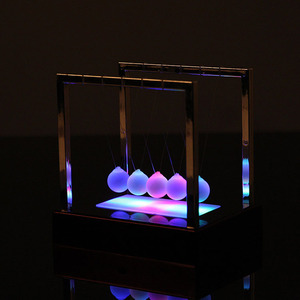 ZD362 all'ingrosso Home Office Science Desk Toys antistress Fidget Toys Newtons Cradle Balance Balls con luce a LED colorata - Product Image 4