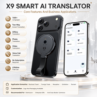 Dispositif de traduction IA multilingue X9, 146 langues, traduction vocale, texte photo, hors ligne, en ligne, application transfrontalière, réunion, voyage, affaires