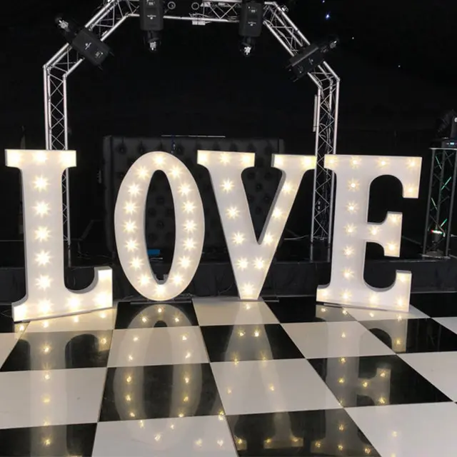 customized high quality 26 letter marquee letter holiday proposal LED light up letter marquee number