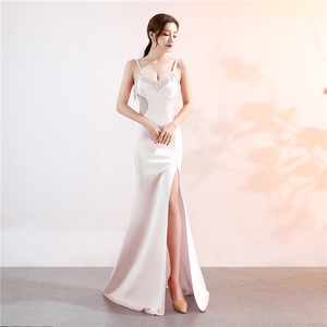 Robe longue avec ceinture suspendue, tenue de soirée de standing, décolleté en V, été 1536 - Product Image 4