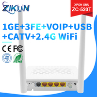 Uygun Maliyetli XPON ONU 1GE+3FE+CATV WiFi Fiber Modem GPON EPON ONT Router
