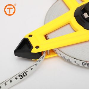 कस्टम लोगो भारी ड्यूटी 30 मीटर 50 मीटर 100 लंबे एब्स मामले में सड़क भूमि माप के लिए टेल स्टील धातु माप टेप - Product Image 4