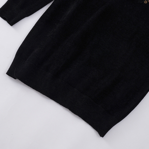 2024 femmes confortable <span class=keywords><strong>noir</strong></span> printemps demi-hauteur col rond <span class=keywords><strong>pull</strong></span> <span class=keywords><strong>robe</strong></span> brodé conception motif tricoté mi-longueur <span class=keywords><strong>robe</strong></span> - Product Image 6