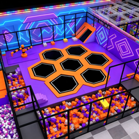 Installations de parc d'attractions commerciales personnalisées, aire de jeux intérieure, parc de trampolines avec parcours ninja