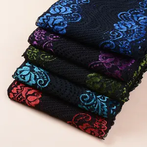 Width 18cm Two Colors nylon spandex elastic bra lace trim 2 tones embroidery lace fabric for underwear accessories decoration