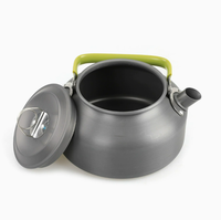 Bouilloire à eau en alumine pour pique-nique en plein air, théière, ustensiles de cuisine portables, cafetière pour 1-2 personnes, randonnée, camping, voyage, 0,8 L