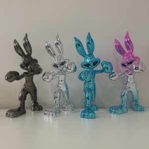 Figurine <span class=keywords><strong>de</strong></span> <span class=keywords><strong>lapin</strong></span> <span class=keywords><strong>de</strong></span> boxe à longues oreilles en résine colorée électroplaquée, style nordique <span class=keywords><strong>de</strong></span> luxe, prête à être expédiée, pour la décoration <span class=keywords><strong>de</strong></span> la maison, du bureau ou du salon - Product Image 6