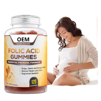 Complément alimentaire Solilan OEM à marque privée, multivitamines B9, gommes à l'acide folique pour femmes enceintes