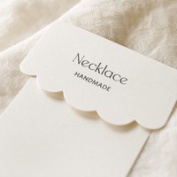 Cartes d'emballage pliables pour bijoux et porte-clés, personnalisées, créatives, à bords ondulés, avec étiquettes de prix