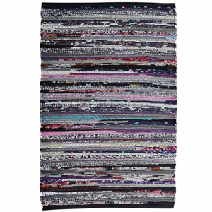 Tapis réversible floral 100% coton tissé à la main ferme rustique 24x36 matériau recyclé pour tapis de sol classique salon chambre - Product Image 1