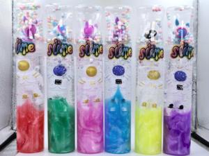 Slime Transparente de Colores Variados en Botella, 6 Piezas, Antiadherente, Brillante, Elástico y Único, con Juguetes de Astronauta - Product Image 1