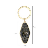 Porte-clés pendentif souvenir vintage en alliage de zinc 315, imprimé en typographie, étanche, sur le thème de Twin Peaks, nouveau produit phare pour le cinéma et la télévision