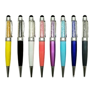 Memoria USB 2.0 Metálica con Diseño de Bolígrafo, Estilo Cristal, Disponible en Varios Colores, con Grabado de Logotipo - Product Image 1