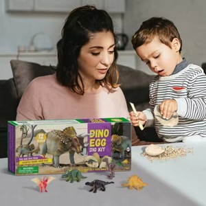 Juguete educativo geográfico <span class=keywords><strong>Huevos</strong></span> <span class=keywords><strong>de</strong></span> <span class=keywords><strong>dinosaurio</strong></span> <span class=keywords><strong>Sorpresa</strong></span> Dino Egg Dig Kit Juguetes Juego con 12 piezas Juguetes Diy - Product Image 4