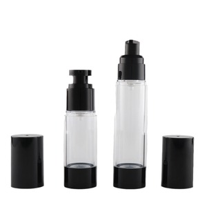 Black Transparent Vacuum <b>Bottle</b> 15ml 30ml 50ml 80ml 100ml 120ml With <b>Pump</b> Head For Cosmetic Lotion Spray Packaging - Product Image 5