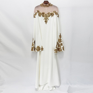 Vestido de novia Bettergirl 2026, recién llegado, en stock, estilo celebridad, con bordado a mano, lentejuelas, capa floral 3D, vestido largo. - Product Image 3
