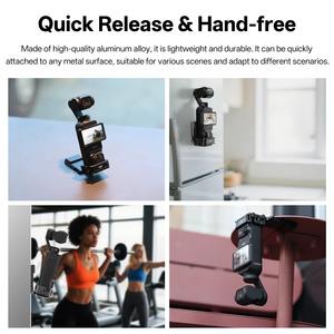 Support magnétique VRIG pour caméra d'<span class=keywords><strong>action</strong></span> Osmo Pocket 3 - Ventouse réglable en aluminium durable et fixation de bureau - Product Image 5