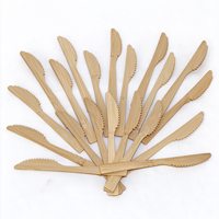 Ensemble de couverts jetables en bambou, 300 pièces (100 fourchettes, 100 cuillères, 100 couteaux) Ustensiles en bois écologiques biodégradables