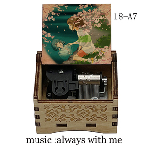 Carillon Meccanico <span class=keywords><strong>in</strong></span> Legno Personalizzato con Canzone di Spirited Away, Regalo di Compleanno per Ragazze e Bambini, Giocattolo per Feste - Product Image 3