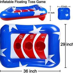 Jeu de lancer <span class=keywords><strong>gonflable</strong></span> flottant 36x29x11 pouces, design patriotique, jouet de fête au bord de la <span class=keywords><strong>piscine</strong></span> pour enfants, <span class=keywords><strong>jeux</strong></span> aquatiques amusants pour toute la famille - Product Image 1