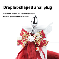 Plug anal réaliste en forme de queue de renard pour femmes, masque de renard avec nœud kimono, plug anal en métal, jouet érotique cosplay, expédition discrète