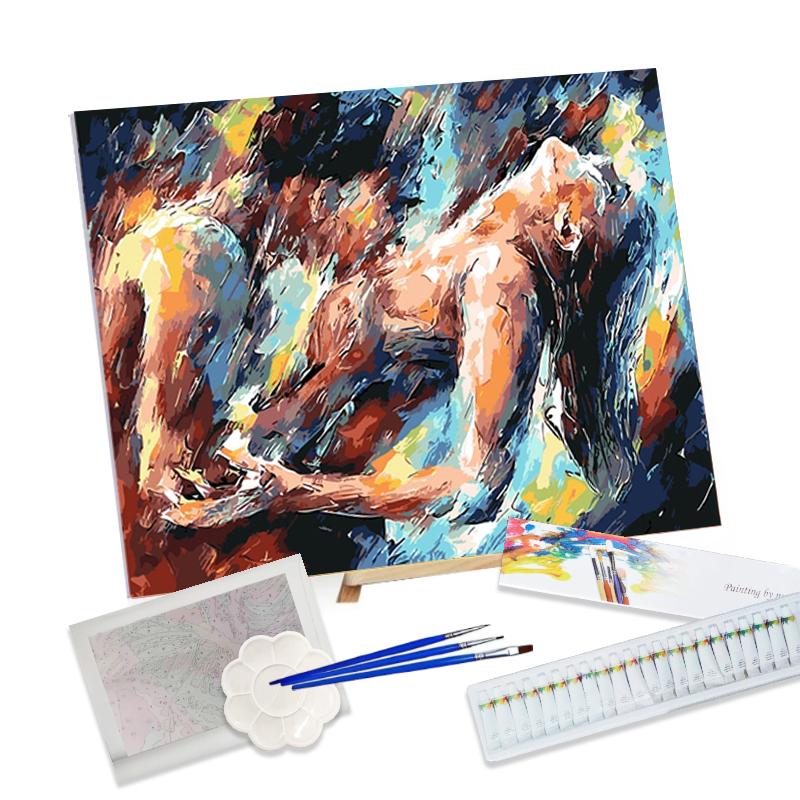 Hot Sell Custom Hoge Kwaliteit Kits Handgeschilderd Olieverf Canvas Kunst Home Decor Schilderij Diy Painting Op Nummer