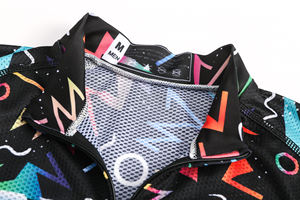 Maillot de cyclisme unisexe à manches courtes, extensible, coloré, géométrique, respirant, séchage rapide, confortable, pour la route - Product Image 3